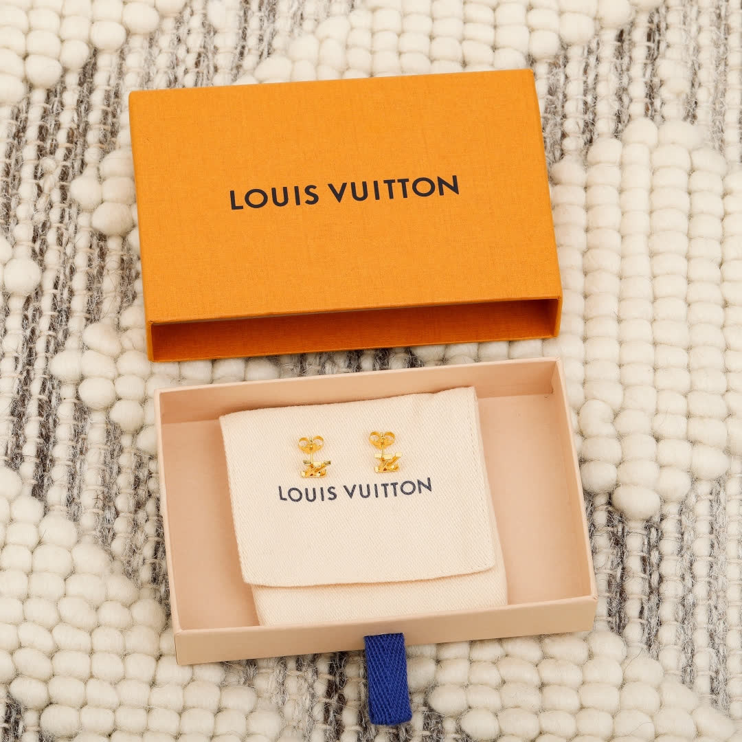 Louis Vuitton Gold Tone Earrings Louis Vuitton Gold Tone Earrings